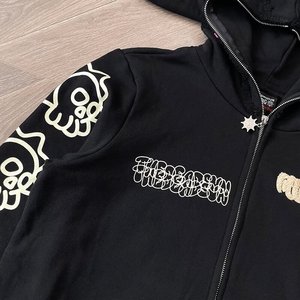 Nouveau style – Sweats à capuche 100 % coton brodés pour hommes, 500+ g/m², polaire léger, impression sérigraphiée, design en relief, hiver, logo personnalisé - Product Image 5