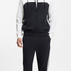 Ensemble de survêtement 2 pièces pour homme, personnalisable avec logo, uni, respirant, à manches longues, zippé, décontracté, tendance et abordable 2026 - Product Image 5