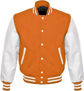 High Street High School Hombres Premium Lana Faux Leather Varsity Chaqueta de béisbol Cálido Cómodo Cuello de lona con capucha para el invierno - Product Image 5