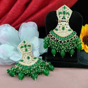 ต่างหูไข่มุก Regal Kundan เครื่องประดับแฟชั่นสำหรับงานแต่งงานและโอกาสพิเศษทางวัฒนธรรม - Product Image 1