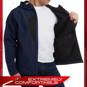 Chaqueta Softshell deportiva para exteriores de estilo superior para hombre, transpirable, de secado rápido, a prueba de viento, ecológica para invierno, senderismo, personalizable - Product Image 3