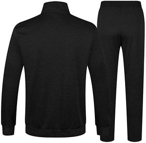 Cómodo Regular Fit Casual Solid Men Chándal Conjunto de dos piezas para Activewear Sports Fitness 100% Poliéster - Product Image 5