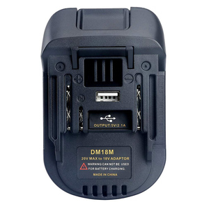 Adaptador Universal de Batería de 18V para Herramientas Eléctricas, Puerto USB, Intercambio de Baterías de Litio, Herramientas Inalámbricas, Material ABS - Product Image 1