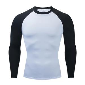 Rashguard de sport unisexe de conception professionnelle, manches longues, respirant, en spandex/nylon, logo personnalisé, rashguard d'entraînement - Product Image 1