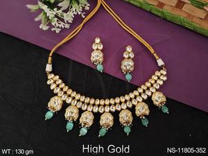 Kundan jewelry ensemble de colliers fantaisie en or - Product Image 6