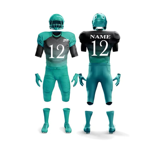 Ensemble Maillot et Short de Football Américain Personnalisé 100% Polyester Haute Qualité – Dernier Design Respirant à Manches Courtes - Product Image 1