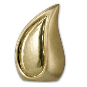 Urna funeraria de plata martillada Premium, urna de cremación de latón duradero, diseño de gota de lágrima, cenizas de entierro de inauguración, diseño decorativo - Product Image 3