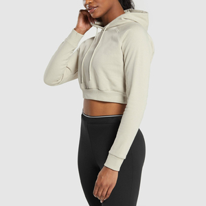 Trending Fashion Women's Solid Front Logo Crop Top Hoodie Anti-Pilling Breathable Casual Winter - Product Image 2