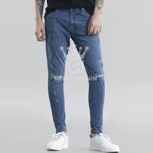 กางเกงยีนส์สำหรับผู้ชายทรงตรงเข้ารูปปกติกางเกงยีนส์สีดำบางเฉียบสำหรับผู้ชาย - Product Image 1