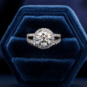 Precio al por mayor 1ct Lab Grown Diamond Ring Round Cut 10K 14K 18K Anillos de oro blanco Anillos de joyería de moda para boda de compromiso - Product Image 2