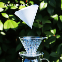 En gros : Filtre à café pour infusion manuelle en verre borosilicaté V01 V02 Vert transparent, avec ensemble de service en verre
