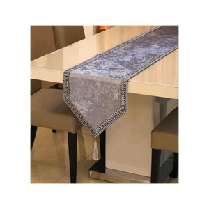 Handmade Black Geometric Stylish Latest Design 100% Cotton Counter Top Embroidered Kitchen Rectangle <b>Wedding</b> <b>Runners</b> on Sale - Product Image 6