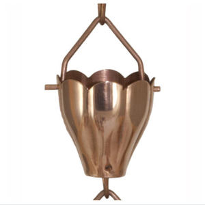 Chaîne de pluie décorative moderne pour gouttière de toit, élégante chaîne de drainage en métal suspendue - Product Image 1