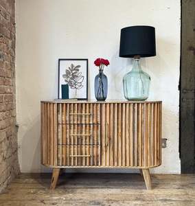 Buffet moderne Els avec bois de manguier massif polyvalent pour salon, salle à manger, salle de bain, chambre à coucher, hôtel - Product Image 4