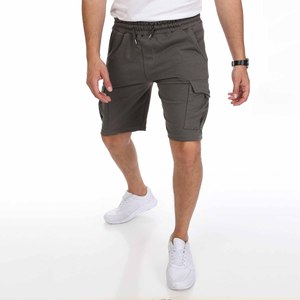 Pantalones de chándal para hombre, ropa de calle OEM personalizada con cintura elástica y logotipo personalizado, pantalones cortos de chándal cuadrados de algodón, pantalones cortos cargo holgados con cremallera personalizados para hombre, fabricante - Product Image 3