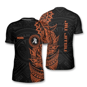 Chemise de sport respirante à manches courtes Rash Guard Compression Fit pour MMA natation OEM usine UPF 50 + Protection pour hommes - Product Image 4