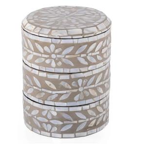 Accessoires de rangement pour ustensiles de cuisine, pot en bois d'acacia fait à la main, pot à sucre, à café, à thé, couvercle en bois, incrustation d'os, boîtes de rangement - Product Image 6