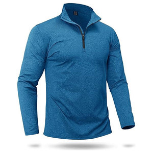 High Quality Unisex Quarter Zip up Winter Sweatshirts Polyester/Cotton Blend Fleece Smart Vintage Washed Customizable Sweatshirt - Product Image 1