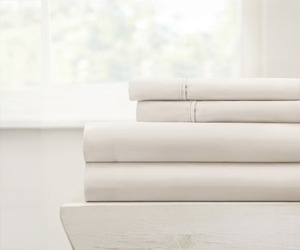 Fournisseur indien Ensemble de draps Queen Size 300 TC 4 pièces Draps de lit de luxe en ivoire avec emballage personnalisé en provenance d'Inde - Product Image 6