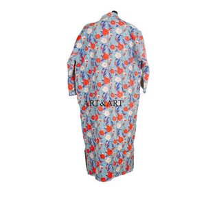 Vintage Cotton Kantha <b>Kimono</b> Women's Cut Work Thermal Beach Cover <b>Robe</b> Bikini Sleepwear Floral Design Home Summer Autumn Spring - Product Image 6