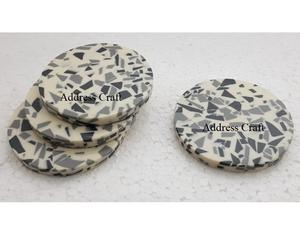 ชุดที่รองแก้วหินหินขัดสุดหรูถูกสร้างขึ้นอย่างสมบูรณ์แบบสำหรับห้องครัวโต๊ะรับประทานอาหารตกแต่งบนโต๊ะอาหารที่รองแก้วเหมาะสำหรับของขวัญ - Product Image 1