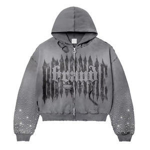 Sudadera con capucha y hombros descubiertos con logotipo personalizado de secado rápido, color sólido | Ropa informal y para exteriores para adultos - Product Image 2