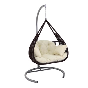 Handmade Modern UV Incir Makrame Hotel Outdoor Wicker Garden Patio Swings Hanging <b>Egg</b> Swing Chair with Metal Stand - Product Image 1