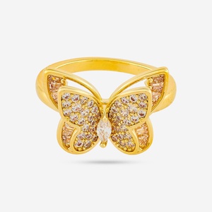 Anillo de Moda Chapado en Oro de 18K, Diseño de Racimo 192525, Micro Pavé Invisible, para Regalo, Accesorio de Moda Islámica - Product Image 4