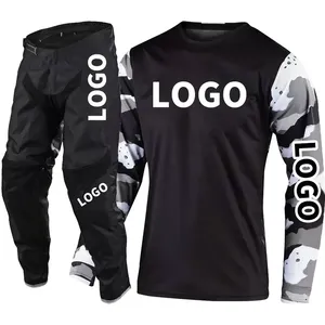 Traje de ropa deportiva de motocross de carreras hecho a medida Equipo de cuero todoterreno impermeable con diseño impreso de características de talla grande - Product Image 2