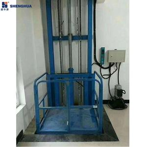 Shenghua SJD Elektrikli Hidrolik Çelik Yük Asansörü Kılavuz Rayları 5.5-7.5kW Motor 2m*1.5m Tabla Depo Asma Kat Yükleme İçin - Product Image 5