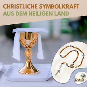 Chapelet de Saint Benoît en bois d'olivier - fabriqué à la main à Bethléem - Product Image 6