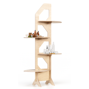 Espositore in legno crema per il trucco dello smalto per unghie di alta qualità italiana per negozio di bellezza e profumeria - Product Image 1