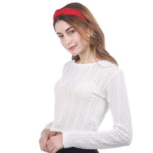 Fasce per Capelli Annodate alla Moda per Donne e Ragazze, <span class=keywords><strong>Turbante</strong></span> Largo Semplice, Fasce per Capelli con Nodo Incrociato in Colori Uniti - Product Image 6