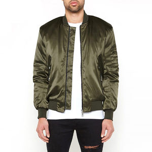 Chaqueta bomber ligera para hombre en estilo callejero personalizable con su propio logotipo en la tela de lona frontal Servicio OEM disponible - Product Image 2