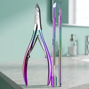 MORGANS INDUSTRIES Professional Stainless Steel Nail Clippers Set Cuticle Pusher Remover Tools Wide Jaw Opening Durable for - Product Image 1