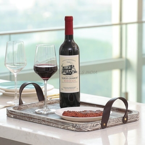 Top Selling Acacia Wood <b>Tray</b> in Natural Finish with Modern Square Shape and Textured Surface Perfect for Everyday Use - Product Image 2