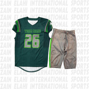 Uniforme de football américain fabriqué en gros de qualité supérieure coupe confortable imprimé par sublimation maillot et ensembles courts de football américain - Product Image 1