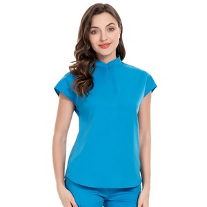 2025 High Quality Collar Comfortable Anti-Wrinkle Stretch Nursing Medical <b>Scrub</b> <b>Set</b> for Women Hospital Uniform - Product Image 5