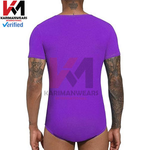 เสื้อบอดี้สูทผ้าฝ้ายสแปนเด็กซ์สำหรับผู้ชายเสื้อวันพีซออกแบบโลโก้ได้ตามต้องการ - Product Image 5