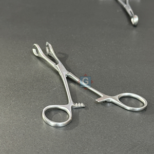 Pinzas de perforación de acero inoxidable Pinzas de esponja de 6 "con corte para un uso fácil Instrumento de perforación corporal hemostático - Product Image 4