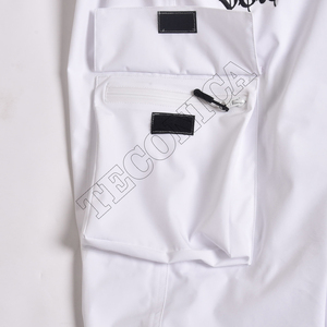 Venta al por mayor de tela de poliéster personalizada a prueba de viento pantalones de esquí patrón bordado bolsillo decoración de moda Pantalones - Product Image 3