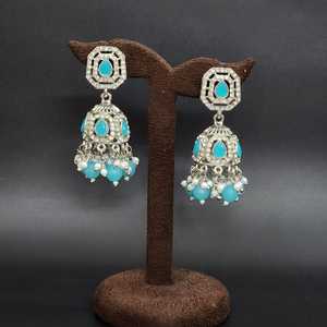 Ensemble de broderie en pierre de couleur argent traditionnel pour dames collier de mariée Double couche en acier inoxydable - Product Image 4