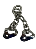 Support de fixation pour escalade Handy Man 745 en acier inoxydable avec finition polie vibrante, résistance à la rupture de 26 kN, tailles d'œillets de 10 mm/12 mm