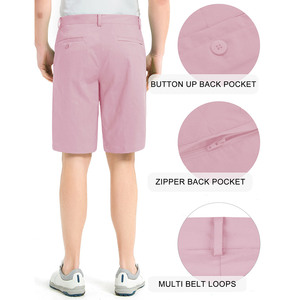 2024 personnalisé haute qualité taille moyenne Short de golf Super fin 100% coton confortable respirant séchage rapide pantalon de sport décontracté solide - Product Image 6