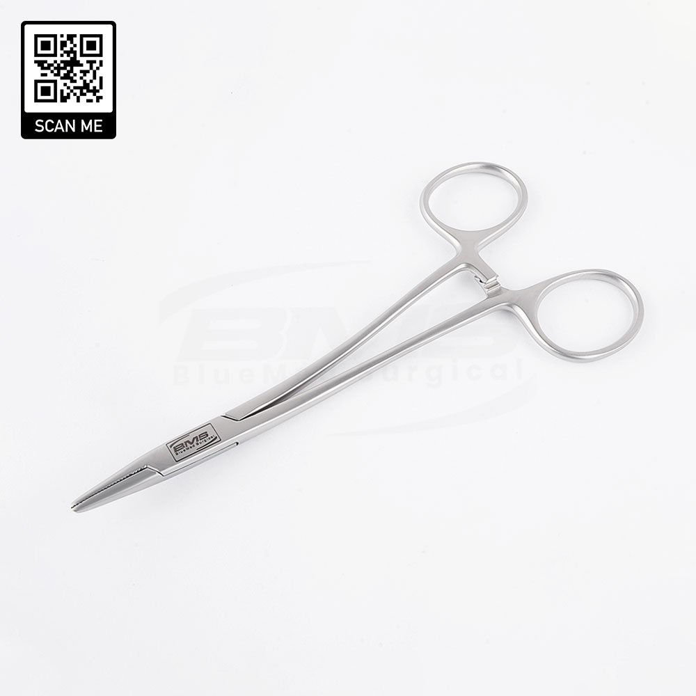 HTI Professional Grade Surgical Mayo Hegar Needle Holder - 6 Inch (15.24cm) With Tungsten Carbide Inserts, Gold Handle