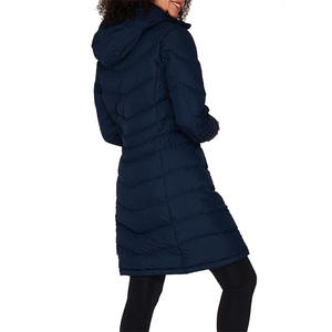 Vestes matelassées longueur genou les plus confortables fabriquées en usine pour hommes et femmes à vendre avec capuche attachée - Product Image 3