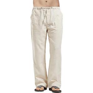 Pantalon et pantalon d'été en tricot léger et confortable pour hommes Pantalon en coton personnalisé multidimensionnel Pantalon de survêtement en coton à coupe ample - Product Image 4