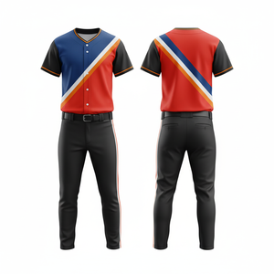 Ensemble d'uniformes de baseball personnalisés, impression par sublimation, maille légère, équipement sportif professionnel pour équipe - Product Image 6