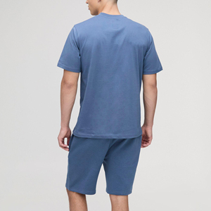 Vêtements de rue de haute qualité en jersey de coton lourd surdimensionné personnalisé 3D bouffant imprimé logo couleur unie t-shirt et short ensemble de 2 pièces - Product Image 3