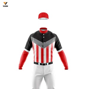 Meilleure vente 100% polyester fait uniforme de baseball nouvel uniforme de baseball élégant bonne qualité ensemble d'uniformes de baseball pour jeunes - Product Image 4